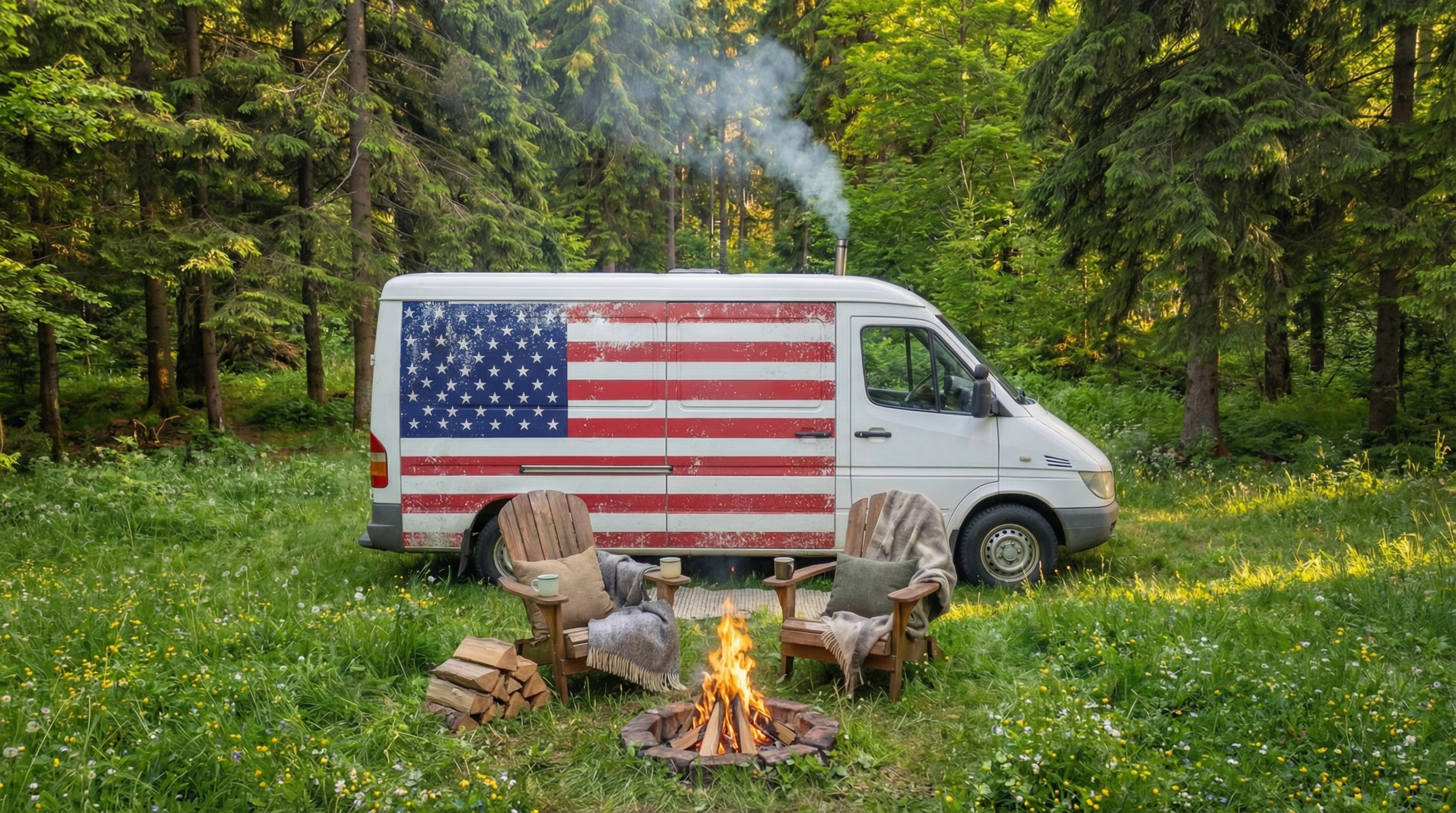 Transit before the build — empty cargo van